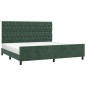 vidaXL Estructura cama con cabecero terciopelo verde oscuro 200x200 cm vidaXL Estructura cama con cabecero terciopelo verde oscuro 200x200 cm