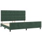 vidaXL Estructura cama con cabecero terciopelo verde oscuro 200x200 cm vidaXL Estructura cama con cabecero terciopelo verde oscuro 200x200 cm