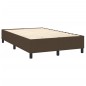 vidaXL Cama box spring con colchón tela marrón oscuro 140x190 cm vidaXL Cama box spring con colchón tela marrón oscuro 140x190 cm