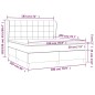 vidaXL Cama box spring con colchón tela marrón oscuro 180x200 cm