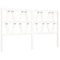 vidaXL Estructura de cama matrimonio con cabecero madera maciza blanco vidaXL Estructura de cama matrimonio con cabecero madera maciza blanco