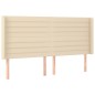 vidaXL Cama box spring colchón y luces LED tela crema 200x200 cm vidaXL Cama box spring colchón y luces LED tela crema 200x200 cm