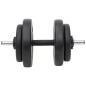 vidaXL Juego de barras y mancuernas con discos 60 kg vidaXL Juego de barras y mancuernas con discos 60 kg