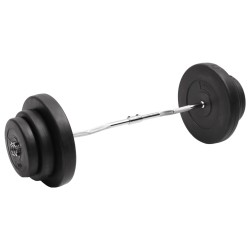 vidaXL Mancuerna curl con discos 60 kg