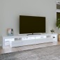 vidaXL Mueble de TV con luces LED blanco brillante 260x36,5x40 cm vidaXL Mueble de TV con luces LED blanco brillante 260x36,5x40 cm