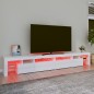 vidaXL Mueble de TV con luces LED blanco brillante 260x36,5x40 cm vidaXL Mueble de TV con luces LED blanco brillante 260x36,5x40 cm