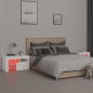 vidaXL Mesitas de noche con luces LED 2 uds blancas 70x36,5x40cm