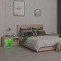 vidaXL Mesitas de noche con luces LED 2 uds roble Sonoma 70x36,5x40cm vidaXL Mesitas de noche con luces LED 2 uds roble Sonoma 70x36,5x40cm