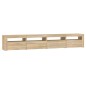 vidaXL Mueble de TV con luces LED roble Sonoma 240x35x40 cm