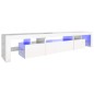 vidaXL Mueble de TV con luces LED blanco brillante 215x36,5x40 cm vidaXL Mueble de TV con luces LED blanco brillante 215x36,5x40 cm