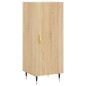 vidaXL Aparador de madera contrachapada roble Sonoma 34,5x34x180 cm