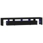 vidaXL Mueble de TV con luces LED Negro 230x36,5x40 cm vidaXL Mueble de TV con luces LED Negro 230x36,5x40 cm