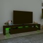 vidaXL Mueble de TV con luces LED Negro 230x36,5x40 cm vidaXL Mueble de TV con luces LED Negro 230x36,5x40 cm