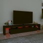 vidaXL Mueble de TV con luces LED Negro 230x36,5x40 cm vidaXL Mueble de TV con luces LED Negro 230x36,5x40 cm