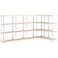 vidaXL Estantería 4 niveles 5 uds acero madera contrachapada plateado vidaXL Estantería 4 niveles 5 uds acero madera contrachapada plateado