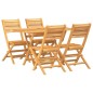 vidaXL Juego de comedor para jardín 5 piezas madera maciza de teca vidaXL Juego de comedor para jardín 5 piezas madera maciza de teca