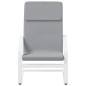 vidaXL Sillón de relax con taburete tela gris claro vidaXL Sillón de relax con taburete tela gris claro