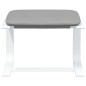 vidaXL Sillón de relax con taburete tela gris claro vidaXL Sillón de relax con taburete tela gris claro