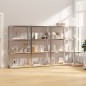 vidaXL Estantería 4 niveles 4 uds acero madera contrachapada plateado vidaXL Estantería 4 niveles 4 uds acero madera contrachapada plateado