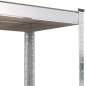 vidaXL Estantería 4 niveles 4 uds acero madera contrachapada plateado vidaXL Estantería 4 niveles 4 uds acero madera contrachapada plateado