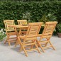 vidaXL Juego de comedor para jardín 5 piezas madera maciza de teca vidaXL Juego de comedor para jardín 5 piezas madera maciza de teca