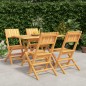 vidaXL Juego de comedor para jardín 5 piezas madera maciza de teca vidaXL Juego de comedor para jardín 5 piezas madera maciza de teca