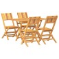 vidaXL Juego de comedor para jardín 5 piezas madera maciza de teca vidaXL Juego de comedor para jardín 5 piezas madera maciza de teca