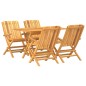 vidaXL Juego de comedor para jardín 5 piezas madera maciza de teca vidaXL Juego de comedor para jardín 5 piezas madera maciza de teca
