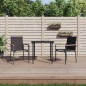 vidaXL Juego de comedor para jardín 3 piezas acero y textilene negro vidaXL Juego de comedor para jardín 3 piezas acero y textilene negro