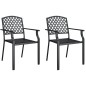 vidaXL Juego de comedor de jardín 3 piezas acero gris antracita vidaXL Juego de comedor de jardín 3 piezas acero gris antracita