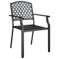 vidaXL Juego de comedor de jardín 3 piezas acero gris antracita vidaXL Juego de comedor de jardín 3 piezas acero gris antracita