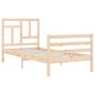 vidaXL Estructura de cama individual con cabecero madera maciza vidaXL Estructura de cama individual con cabecero madera maciza