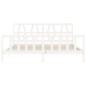 vidaXL Estructura de cama con cabecero madera maciza blanco 200x200 cm vidaXL Estructura de cama con cabecero madera maciza blanco 200x200 cm