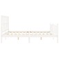 vidaXL Estructura de cama con cabecero madera maciza blanco 200x200 cm vidaXL Estructura de cama con cabecero madera maciza blanco 200x200 cm