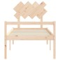 vidaXL Cama para personas mayores con cabecero madera maciza 90x200 cm vidaXL Cama para personas mayores con cabecero madera maciza 90x200 cm
