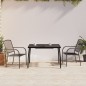 vidaXL Juego de comedor de jardín 3 piezas acero gris antracita vidaXL Juego de comedor de jardín 3 piezas acero gris antracita