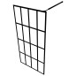 vidaXL Mampara ducha con estante vidrio ESG y aluminio negro 80x195 cm vidaXL Mampara ducha con estante vidrio ESG y aluminio negro 80x195 cm