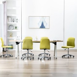 vidaXL Sillas de comedor 6 unidades tela verde 