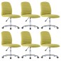 vidaXL Sillas de comedor 6 unidades tela verde vidaXL Sillas de comedor 6 unidades tela verde