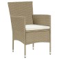 vidaXL Set de muebles jardín 9 pzas con cojines ratán sintético beige vidaXL Set de muebles jardín 9 pzas con cojines ratán sintético beige