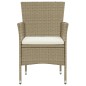 vidaXL Set de muebles jardín 9 pzas con cojines ratán sintético beige vidaXL Set de muebles jardín 9 pzas con cojines ratán sintético beige