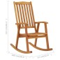 vidaXL Mecedora de madera maciza de acacia vidaXL Mecedora de madera maciza de acacia