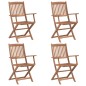 vidaXL Set comedor de jardín plegable 5 piezas madera maciza de acacia vidaXL Set comedor de jardín plegable 5 piezas madera maciza de acacia