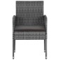 idaXL Juego de comedor de jardín 9 piezas ratán sintético gris idaXL Juego de comedor de jardín 9 piezas ratán sintético gris