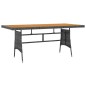 idaXL Juego de comedor de jardín 9 piezas ratán sintético gris idaXL Juego de comedor de jardín 9 piezas ratán sintético gris