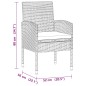 idaXL Juego de comedor de jardín 9 piezas ratán sintético gris idaXL Juego de comedor de jardín 9 piezas ratán sintético gris