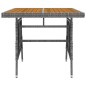 vidaXL Juego de comedor de jardín 3 piezas ratán sintético gris vidaXL Juego de comedor de jardín 3 piezas ratán sintético gris