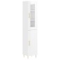 vidaXL Aparador alto madera contrachapada blanco brillo 34,5x34x180 cm vidaXL Aparador alto madera contrachapada blanco brillo 34,5x34x180 cm