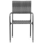 vidaXL Juego de comedor de jardín 7 piezas ratán sintético gris vidaXL Juego de comedor de jardín 7 piezas ratán sintético gris