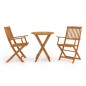 vidaXL Mesa y sillas bistró plegables 3 pzas madera maciza de acacia vidaXL Mesa y sillas bistró plegables 3 pzas madera maciza de acacia
